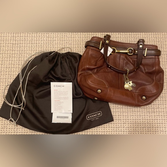 COACH Hampton Leather Carryall (Brown) - Picture 2 of 13